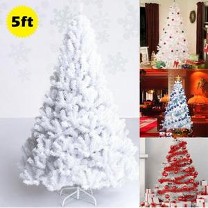 5Ft Christmas Tree Artificial PVC W/Stand Indoor Outdoor Decoration White