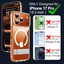 xiwxi for iPhone 17 Pro Case with Kickstand,[Compatible with Magsafe][1*Screen Protector],Military-Grade Protection & Anti-Yellowing,Magnetic Phone Case for iPhone 17 Pro,Clear
