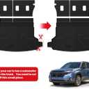 LASFIT Cargo Mat & Backrest Mat for Subaru Forester 2025-2026 (Not Fit Hybrid & Wilderness), All Weather TPE Custom Fit Easy Clean Trunk Mat for Forester 2025 2026 Car Cagro Liners,Black