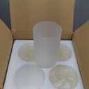 Frosted Glass Lamp Shade Replacement with 1-5/8-inches Fitter Opening for Pendant Light Chandelier Wall Sconce (4 Packs) A00097