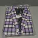 NOVOCCT Men's Plaid Slim Fit Blazer Jacket, Lightweight 2-Button Casual Sport Coat, Formal & Everyday Blazer for Men, S, Purple Light 