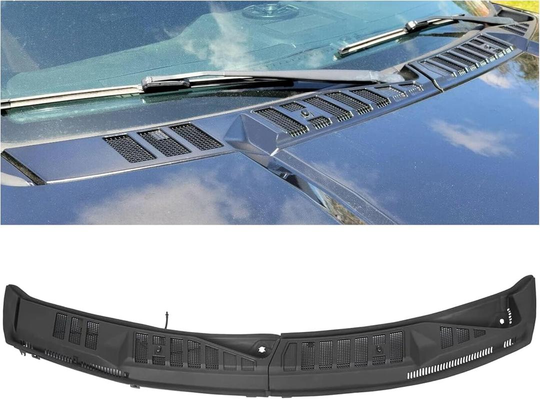 ECOTRIC New Pair Front Windshield Wiper Cowl Grille Insert Panel Compatible with 2015-2020 Ford F150 Replacement for FL3Z15022A69B