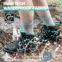 R CORD Womens Waterproof Hiking Boots Ankle Hiking Boots for Women Durable Hiking Shoes for Outdoors Black Size 7