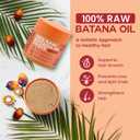 Lebanta Raw Batana Oil for Hair Growth - 100% Pure, Organic 4oz Batana from Honduras for Thick and Strong Natural Hair - Dr. Sebi Unrefined Cold Pressed Cosmetic Scalp Mask Gifts for Women (1 Pack)