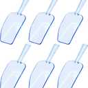 Ice Scoop Candy Buffet Containers Scoopers, Hmxpls Blue Plastic Scoop for Popcorn Cookie Candy Buckets, Podpocket Acrylic Large Scoops for Parties Wedding Bar Jars Freezer Dry Goods 6 Pack 7.5 In