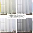 NICETOWN Patio Door Sheer Curtains 96 inch Length, Ring Top Voile Textured Airy Sheer Curtains and Drapes Elegant for Bedroom/Living Room Home Decor, Beige, 54 inch Wide, 2 Panels