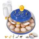 18 Egg Incubators for Hatching Eggs, Chicken Egg Incubator with Automatic Egg Turning and Temperature Humidity Control, 360 Clear View Lid or Home, Farm, Classroom, Hatching Chicken, Duck,Quail,Goose