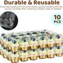 24 Pack x 10 Sets Count Cupcake Containers, Plastic Disposable Cupcake Boxes Holder, Stackable Clear Cupcake Carrier with High Tall Dome Lid
