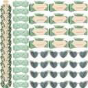 Bridesmaid Scrunchies Proposal Gifts Bachelorette Hair Claws Clips women heart sunglasses for Wedding Party Favors (Sage Green headband 48pcs)