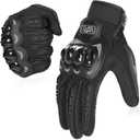 COFIT Motorcycle Gloves Breathable, Touchscreen Motorbike Gloves Anti-Slip with Good Grip Hard Knuckles Protection for Men Women Motocross, BMX ATV MTB Cycling, Road Racing - Black XXL