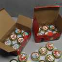 MTLEE 24 Pcs Christmas Scented Candles Set Vintage Christmas Candles with Festive Fragrance for Xmas Holiday Party Rustic Home Decor Stocking Stuffer Gifts for Women Men Coworkers Friend(Santa)