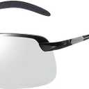 White-Black Polarized Photochromic Sunglasses UV400 Sports Sunglasses Day and Night Driving Glasses Ultra-Light Sun Glasses Eyewear Cycling Glasses and Goggles Outdoor, Cycling, Glasses and Goggles
