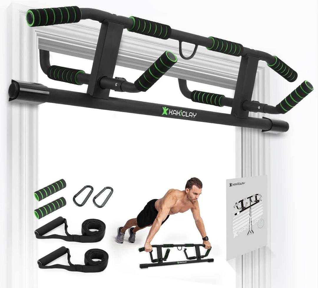 KAKICLAY 2026 Upgrade Multi-Grip Pull Up Bar with Smart Larger Hooks Technology - USA Original Patent, Designed, Shipped