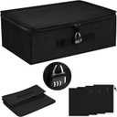 Discreet Lockable Storage Toy Bag Box Organizer Container Case 15x 9.9 x 5.1 Inches (Black)