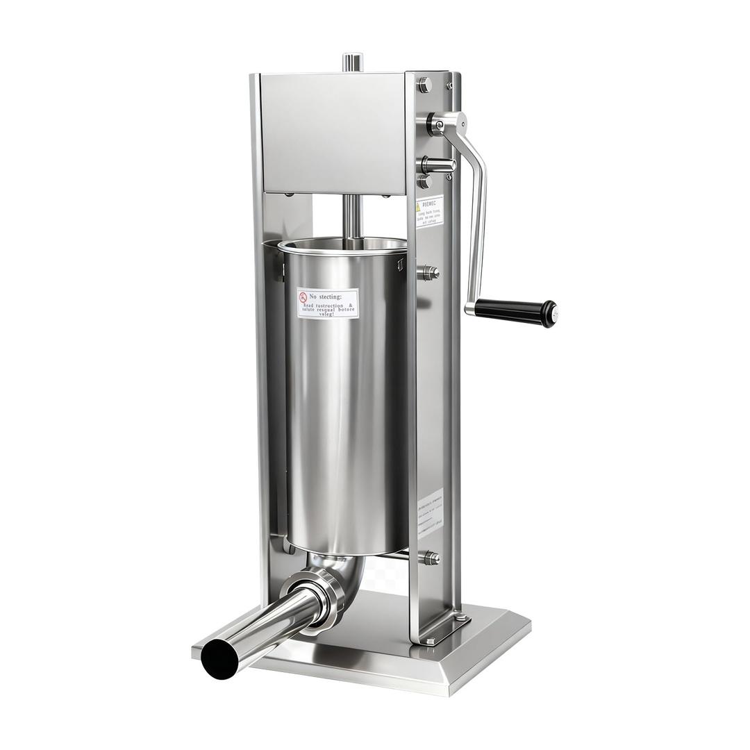 Malphi 15LBS/7L Manual Sausage Stuffer, Professional Stainless Steel Sausages Maker & Filler Kit with 2 Speed, 4 Stuffing Tubes, Vertical Meat Stuffers for Home Kitchen, Commercial Use
