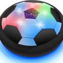 Toyk Boy Toys - LED Hover Soccer Ball - Air Power Training Ball Playing Football Indoor Outdoor Game - Birthday Gifts for Kids, Age 3 4 5 6 7 8-12 Year Old Boys - Soccer (White)