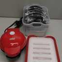 DASH Holiday Multimaker Mini System - Waffle Maker with Six 4 Removable Holiday Plates: Waffle Iron & Griddle, 4-in-1 Mini Waffle Maker for Kids and Families  Nonstick Surface, Santa Waffle (Red)