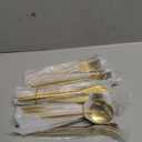 Evanda Gold Silverware Set 60 Piece Service for 20, Titanium Gold Plated Stainless Steel Flatware Set, Knives Forks Spoons Cutlery Set for Wedding, Parties, Birthday, Restauroom, Dishwasher Safe