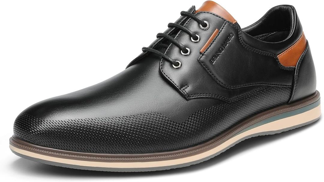 Bruno Marc Men's Casual Dress Shoes (9 Wide, 8/Black)