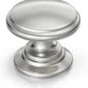 Goldenwarm 25 Pack Cabinet Knobs Brushed Nickel Cabinet Knobs Round Silver Drawer Pulls Zinc Alloy Hardware for Bedroom Dresser Drawer 1-1/5 Inch Diameter