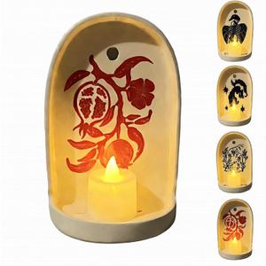 Sacred Wall Niche Collection, Handcrafted Hand-Shaped Ceramic Altar - Niche Decor & Candle Holder, Ideal Christmas/New Year Gift for Family Friends Colleagues (D)