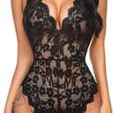 Avidlove Women One Piece Lingerie Deep V Teddy Sexy Lace Bodysuit Snap Crotch Babydoll
16W