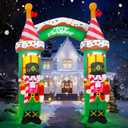 12FT Christmas Inflatables Decorations, Outdoor Nutcracker Arch Giant Blow Up with Built-in LED Lights for Yard Garden Lawn Holiday Decor