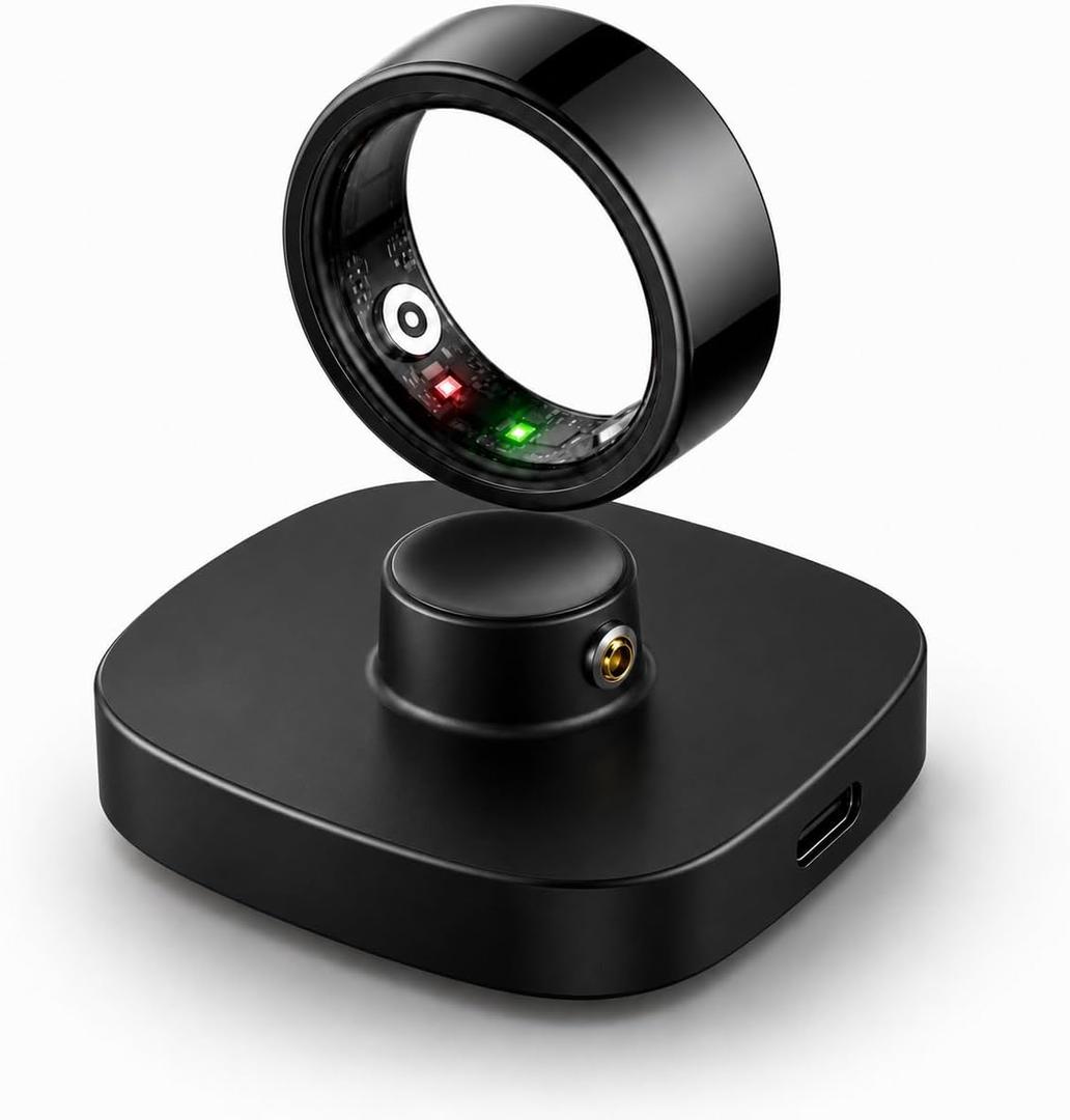 HK01 Smart Ring for Women & Men, Sleep & Stress Tracker, Waterproof Fitness Ring for iOS & Android, No Subscription Fee (Black, Size 9)