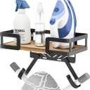 Ironing Board Holder Wall Mount, Iron Board Wall Hanger, Sewing, Laundry Room Organization, Black, T&V Shaped Space Saving Iron Holder for Laundry Room Decor and Accessories, Organization and Storage