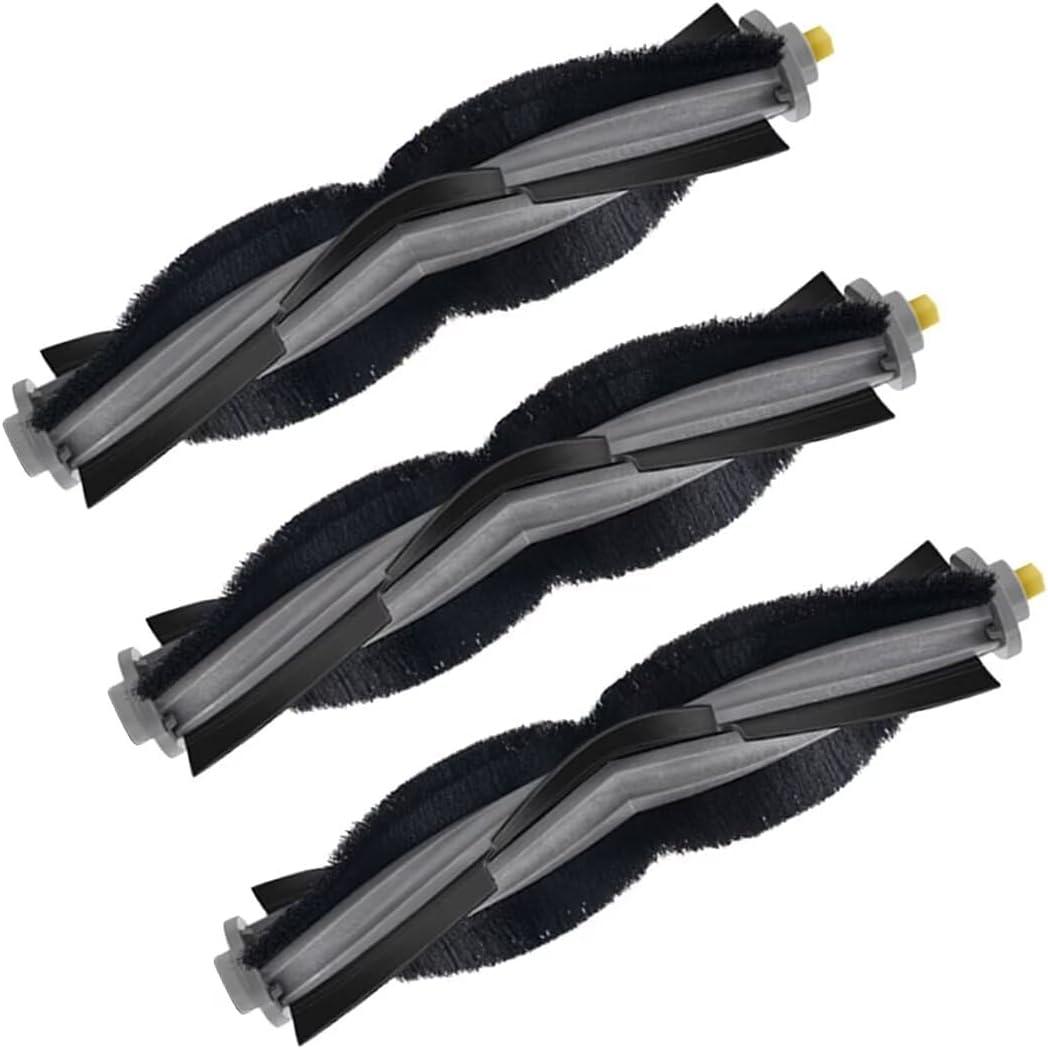 MZY LLC 3 Pack Replacement Rubber Roller Brushes for Ecovacs Deebot X1 Omni/ X1 PRO Omni/ X1 Plus/ T10 Omni/ T10 Turbo Vacuum Cleaner Accessories