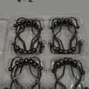 Shower Curtain Hooks Bronze Shower Curtain Rings Rust Proof Double Hook Shower Curtain Hooks, 12 Pcs Shower Hooks for Shower Curtain, Shower Rings for Curtain Bathroom, Metal Shower Rod Hooks