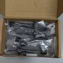 HOMOTEK 12 Pack Heavy Duty Solid Rigid Door Stop with Soft Rubber Tip, Zinc Die Cast Door Stopper Protect Wall & Door, Black