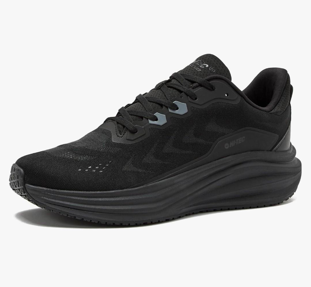 HI-TEC Resist SR Runner Mesh Black Non Slip Work Shoes for Men, Comfortable Water Resistant Mens Food Service Sneakers, Medium and Wide Width, Men's Size 7