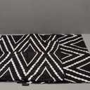 Set of 2 Black Pillow Covers 20 x 20 inches Boho Aztec Polyester Blend Square Decorative Throw Pillow Covers for Sofa Couch Bed Decor