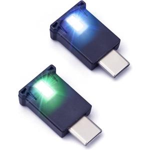 AOZITA Mini USB Type C LED RGB Light Brightness Adjustable 8 Color Changeable for Car, Laptop, Keyboard. Atmosphere Smart Type-C Night Lamp for Home Decoration (Quantity: 2)