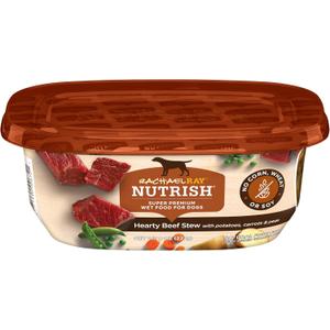 Rachael Ray Nutrish Wet Dog Food Hearty Beef Stew, 8 oz. Tub, 8 Count, Best Before Date 11/30/2026 