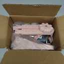 VANNON Pet Standing Water Dispenser Top Fill Dog Water Bottle Dispenser with Stand Leakproof Pet Slow Water Bottle for Small Animals, 13oz, BPA Free, Adjustable Height, Pink