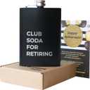 Retirement Gift - Happy Retirement Gear. Funny Retirement Gifts for Men and for Women. Cool, Fun, Best Gifts for Retirement with Happy Retirement Card. 8 oz Stainless Steel Flask.