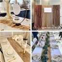 10 Pack Nude Cheesecloth Table Runner 10FT Boho Gauze Fabric Table Runner Vintage Rustic Sheer Runners for Wedding Party Bridal Baby Shower Long Table Decorations