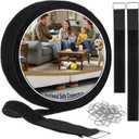 1" x 32.8FT Sectional Couch Connectors to Make Sectional Stay, Hook and Loop Straps for Sliding Sofa, Easy to Cut & Install, No Tool Required, with 50 Metal Buckles