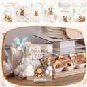 Vercraft 6 Pcs Bear Baby Shower Table Decorations Take One Sign Thank You Acrylic Sign Centerpieces with Stand 5 x 7" Floral Birthday Party Decorations