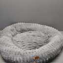 ShinHye Dog Bed for Small Dogs & Cats, Washable Calming Round Pet Bed with Non-Slip Bottom, Soft Indoor Puppy Bed(ZJ-Grey-32x32)