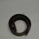 BC Belts Leather Belt Strap with Vintage Distressed Texture 1.5" Wide with Snaps and without Buckle (Medium (32-34" Waist), Dark Brown)