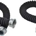40mm Respirator Hose Tube Pipe Assembly Universal Thread Extension Hose, Black 20 inch 2PCS