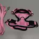 Dooradar Cat Harness and Leash Set, Escape Proof Safe Adjustable Kitten Vest Harnesses for Walking, Easy Control Soft Breathable Mesh Jacket with Reflective Strips for Cats, Pink, XS