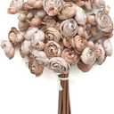 Floroom Ranunculus Artificial Flowers 3 Pcs Taupe Brown Faux Silk Mini Ranunculus Bulk Fake Wedding Filler Flowers for DIY Bouquets, Centerpieces, Bridal Shower Decorations & Arrangements