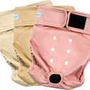 Paw Legend Washable Female Dog Diapers for Small Dogs, Pack of 3 Reusable Puppy Diapers Super Absorbent Dogs Pants in Period ,Heat Cycle, Incontinence, Excitable Urination, XSmall