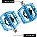 ROCKBROS MTB Mountain Bike Pedals Compatible with SPD Mountain Bike Dual Function Sealed Clipless Aluminum Bicycle Flat Platform 9/16" Pedals with Cleats for Road, MTB, Mountain Bikes