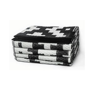 6 x 9 FT Camping Rug for RV mats Outside, Indoors, Outdoor porches, Decks, backyards, Camping, Balconies, picnics, Black&White（Amazon Shipping）（Prohibited by Walmart ）（No Shipment on Weekends）