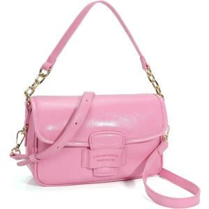 Chinllo Flap Clutch Purse Crossbody Bags for Women, Vegan Leather Handbags with Top Handle and Adjustable Strap